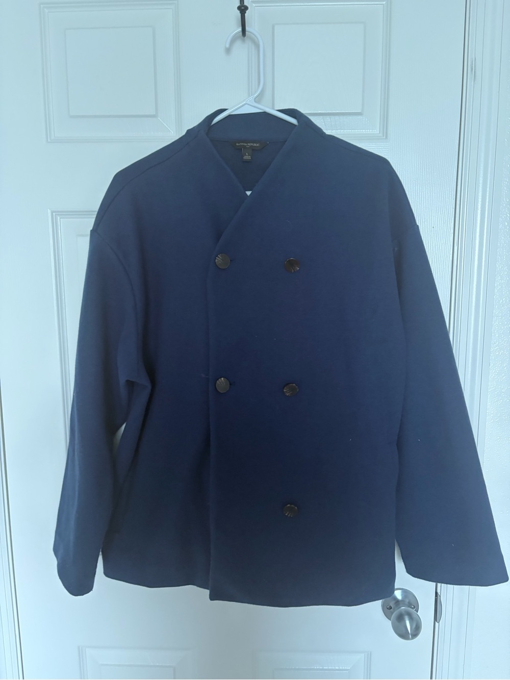 Banana Republic Navy Double-Breasted Pea Coat